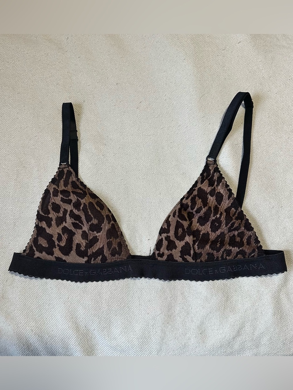 Dolce & Gabbana Leopard Triangle Bralette